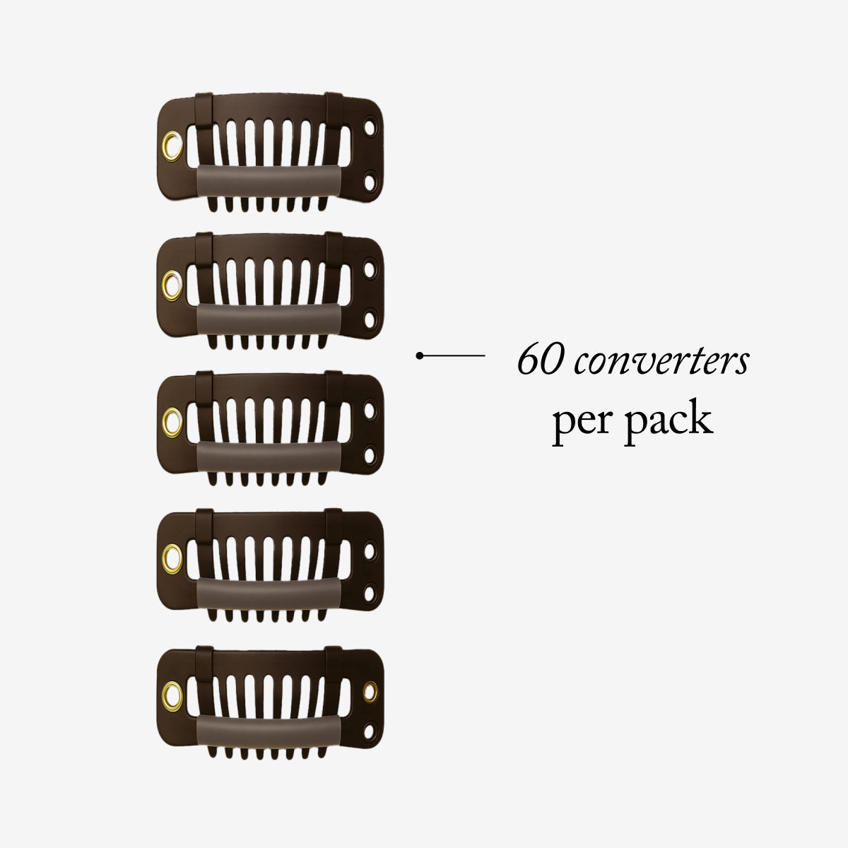Clip-In Converters Dark Brown