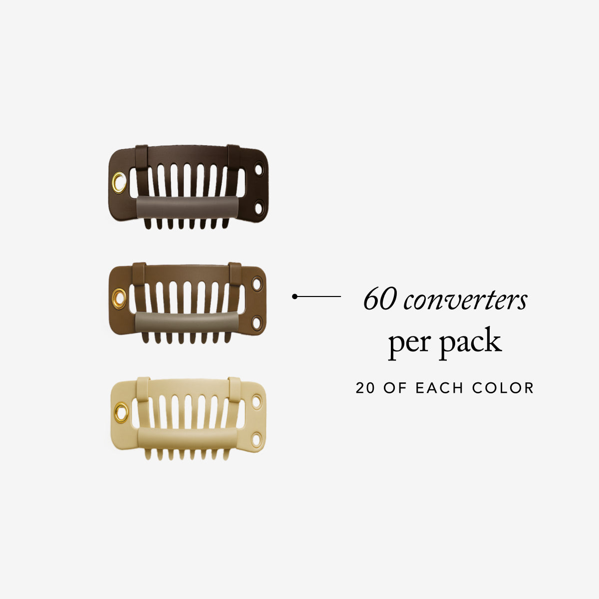 Clip-In Converters Assorted (Brown & Dark Brown & Blonde)